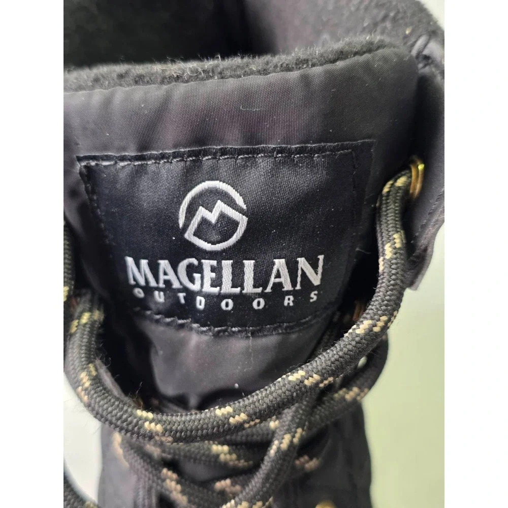 Magellan Outdoors Women's Duck Boots Size 8 B Black Rubber‎ Lace Up Shoes